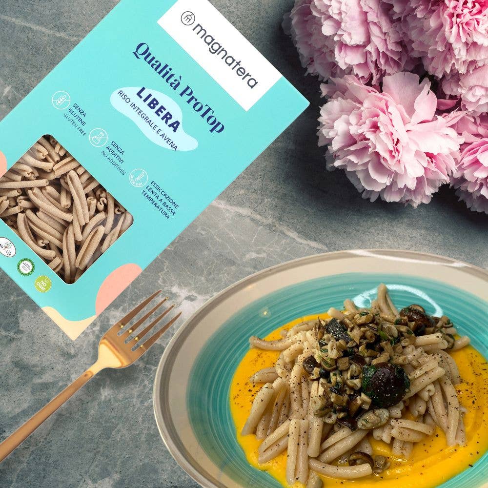 Glutenfri pasta – fuldkornsris og havre - fremstillet i Italien
