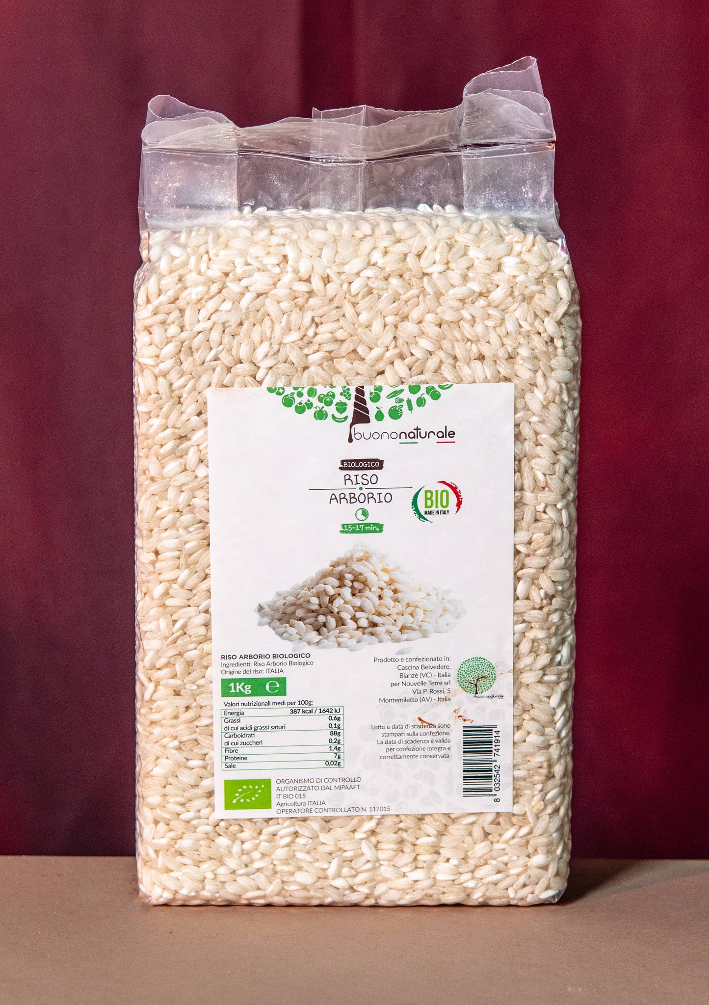 Arborio Ris – økologisk ris til den perfekte risotto, 1 kg
