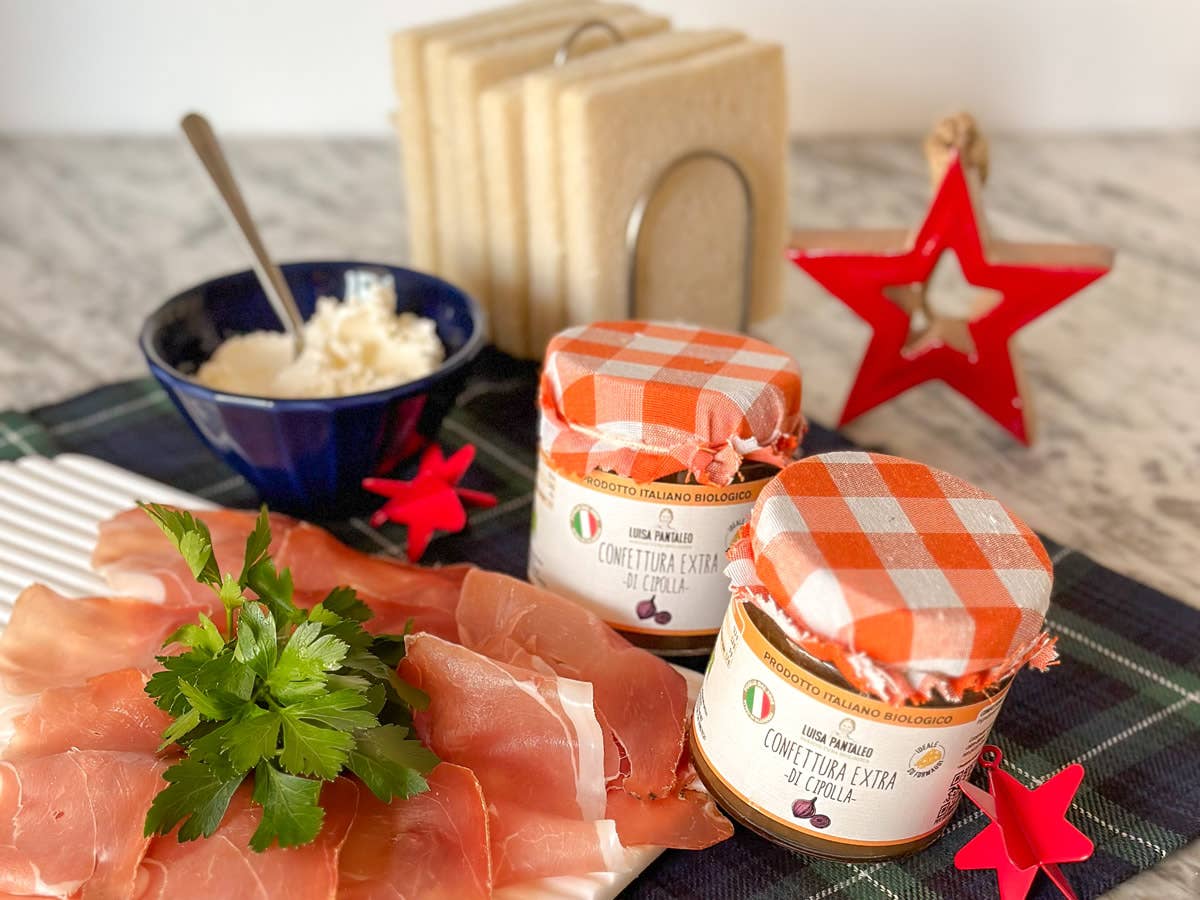 Økologisk løgmarmelade, fra Italien