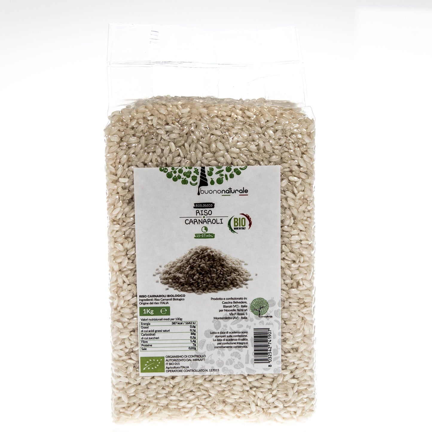 Carnaroli Ris – økologisk ris til risottoens fineste øjeblikke, 1 kg
