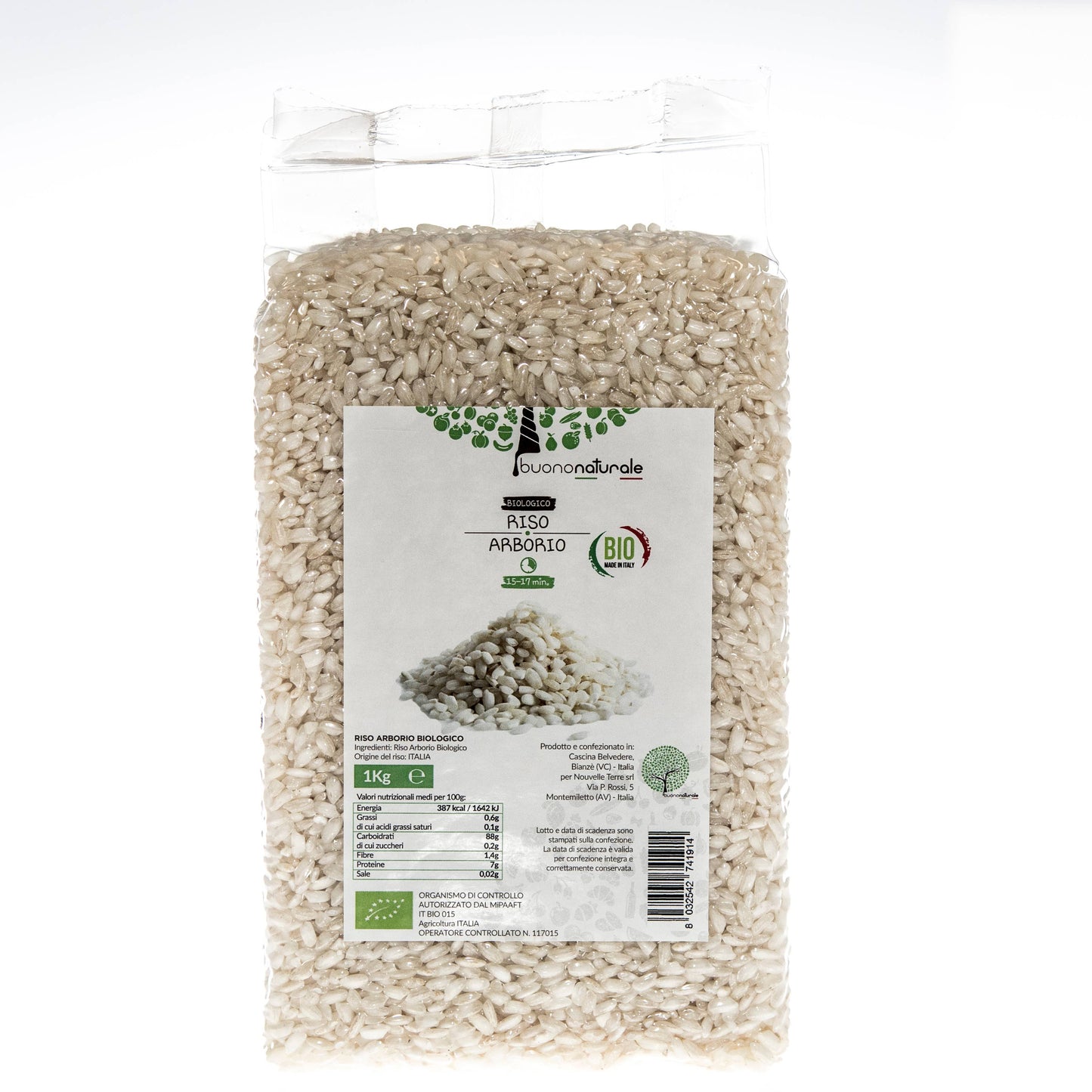 Arborio Ris – økologisk ris til den perfekte risotto, 1 kg