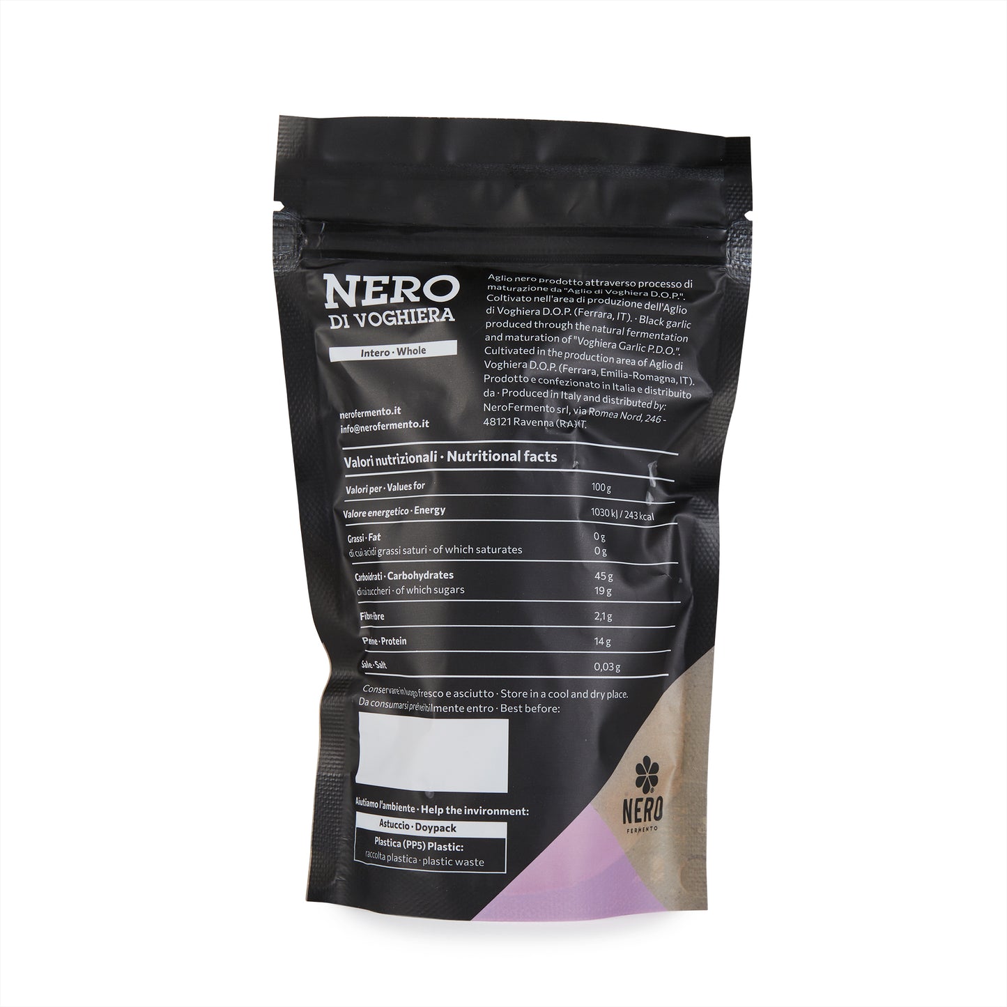 Sort Hvidløg fra Nero di Voghiera – Hele Hvidløg (100 g)