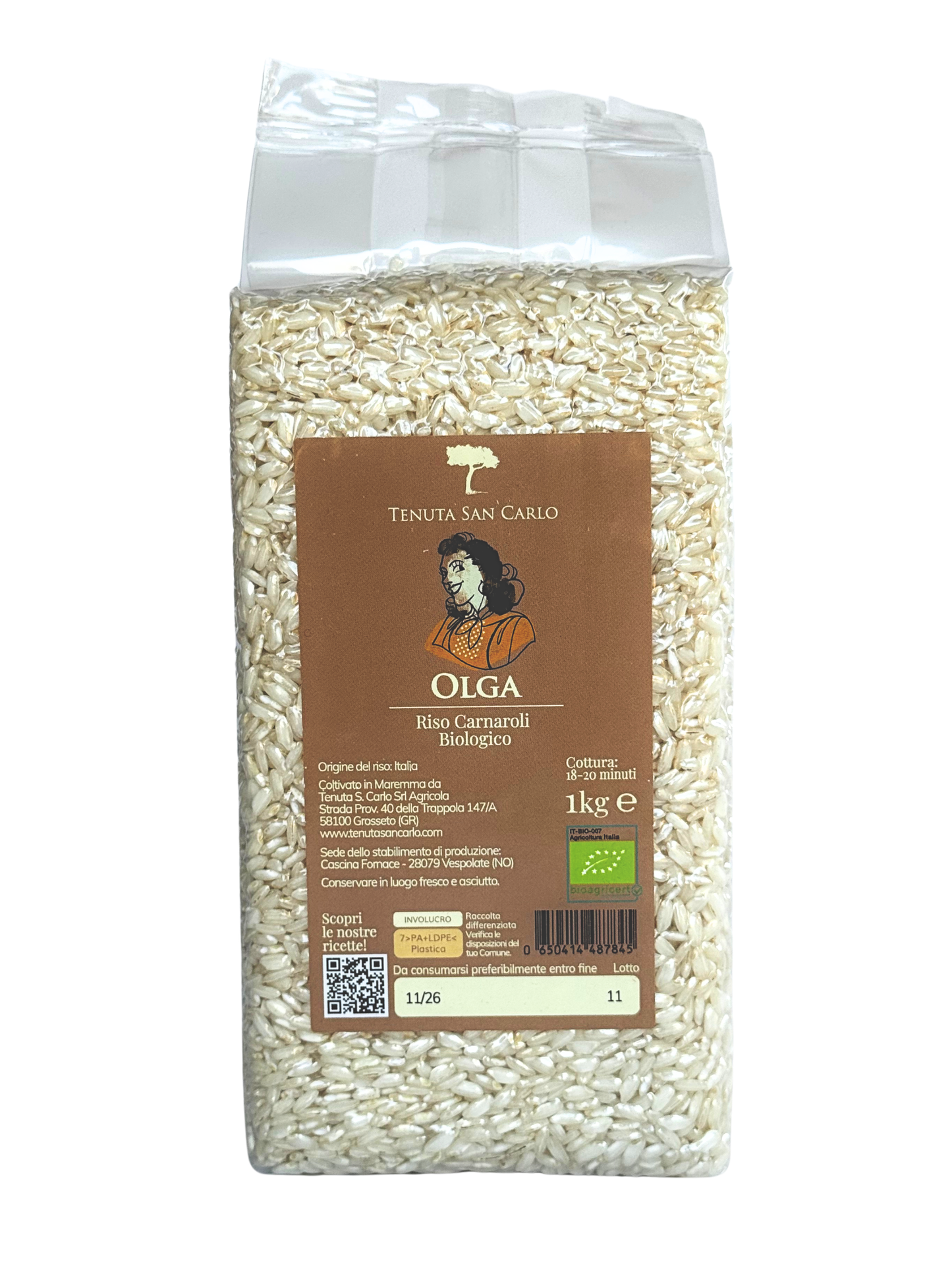 Olga økologiske Carnaroli risottoris fra Toscana