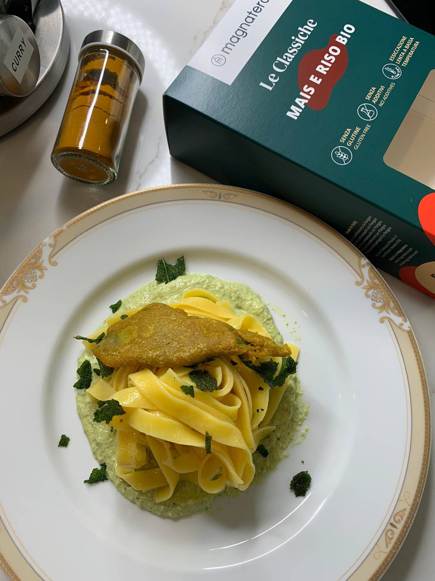 Glutenfri pasta – majs og økologisk ris - fremstillet i Italien