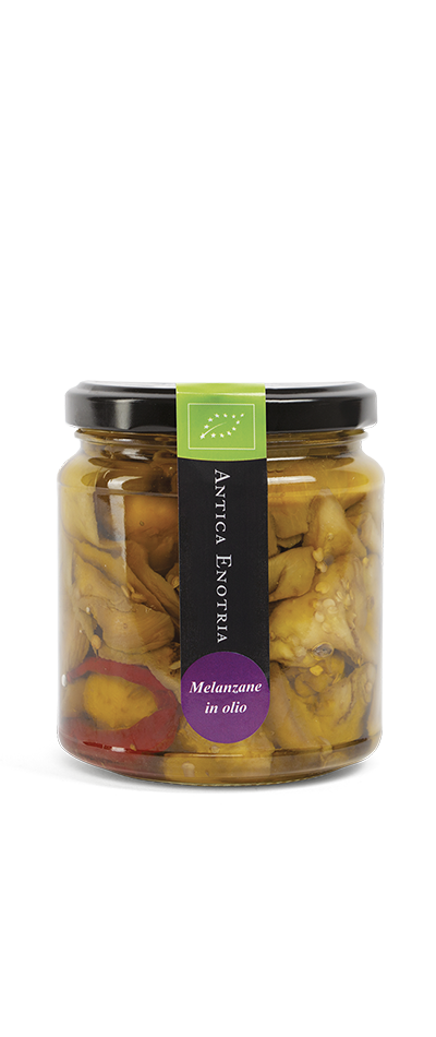 Økologisk aubergine i extra jomfruolivenolie – Antica Enotria