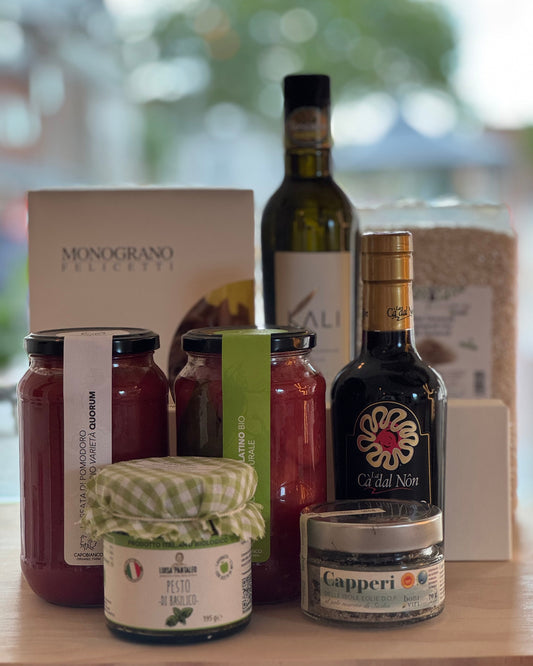 Casa Sogno – September Basis (stor kasse). Økologiske italienske basisvarer – med et strejf af luksus