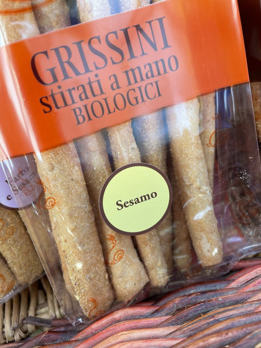 Økologiske surdejs-grissini med sesam