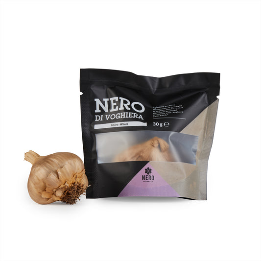 Sort Hvidløg fra Nero di Voghiera – Helt hvidløg (30 g)