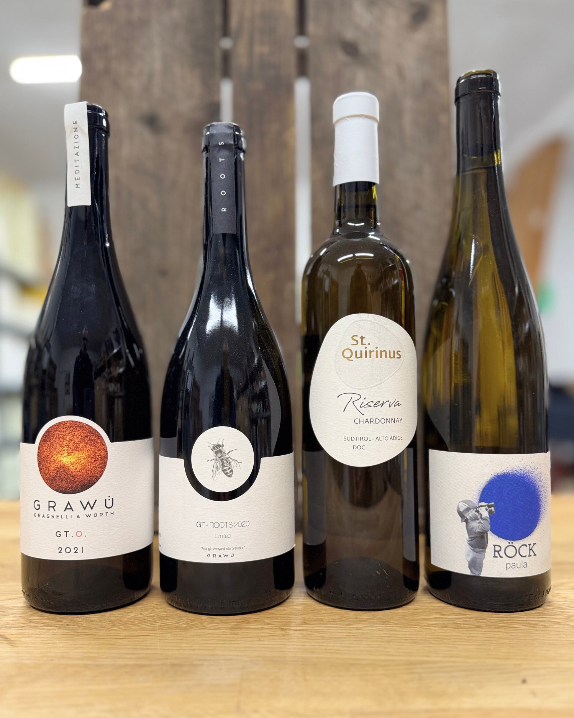 Smagekasse med 4 vine fra Alto Adige som René Langdahl har givet +90 point