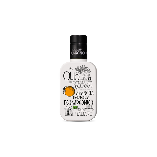 250 ml økologisk ekstra jomfru olivenolie, med appelsinaroma