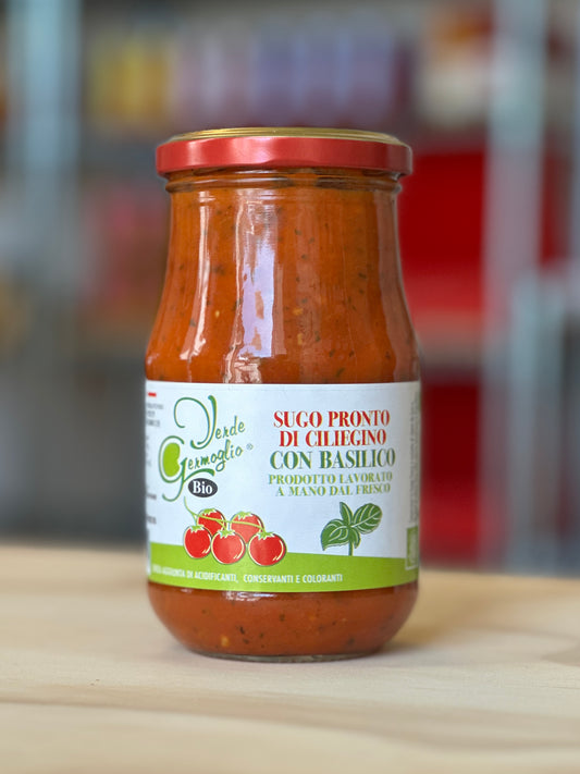 Økologisk tomatsovs med basilikum 350 g.
